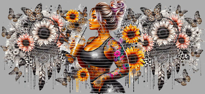 16oz Sunflower Girl-SU-529